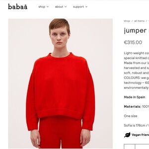 NEW babaà jumper no10 in summer flame